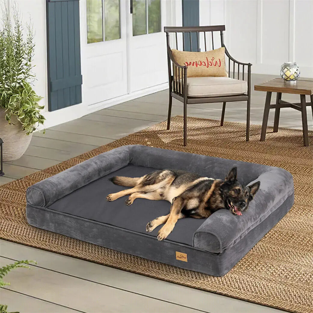 Extra Large Orthopedic Dog Bed With Removable Washable Cover Soft Sponge Foam