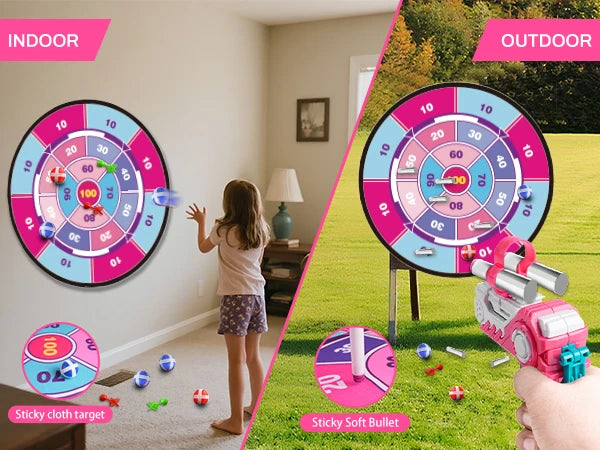 VATOS Night Light Bow and Arrow Toy for Girls Archery Set with Target Board