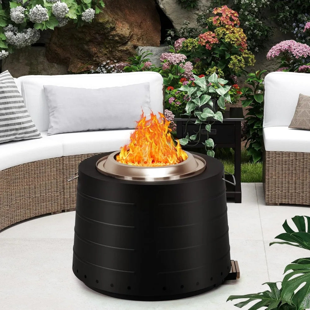 Smokeless Fire Pit Portable Wood Burning Fireplace Grate