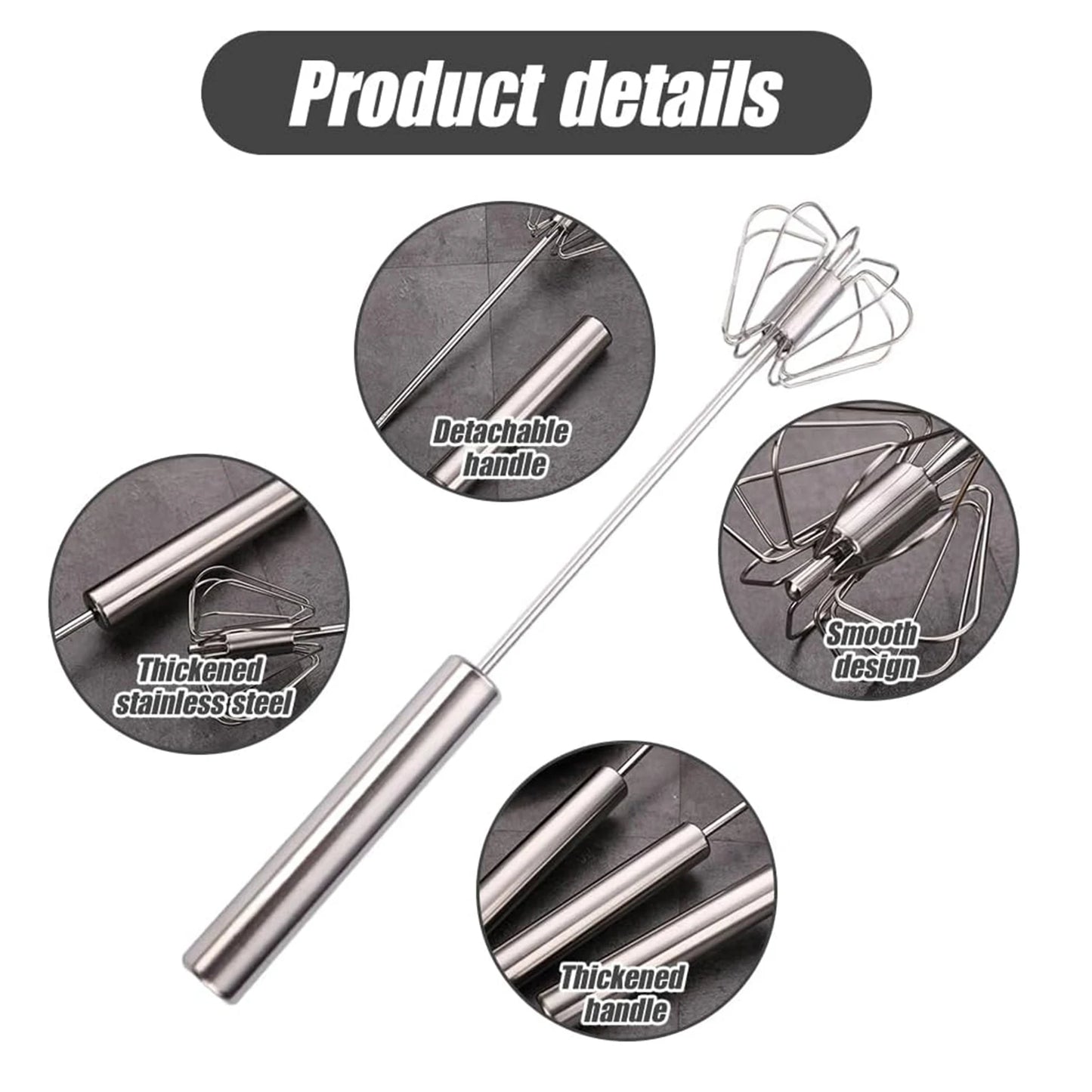 Stainless Steel Whisk Cream Mixer For Fast Stirring Kitchen