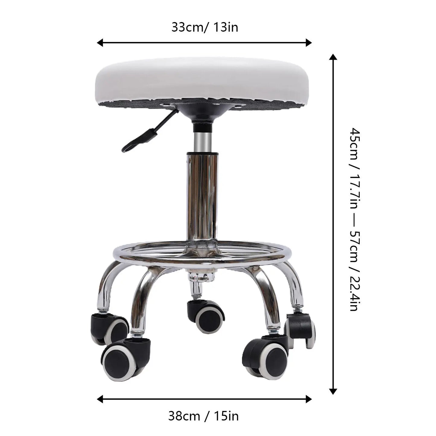 Hydraulic Adjustable Stool with Five Wheels for Salon Bars