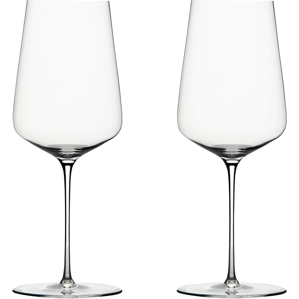 Universal Hand Blown Crystal Wine Glasses Set of Two