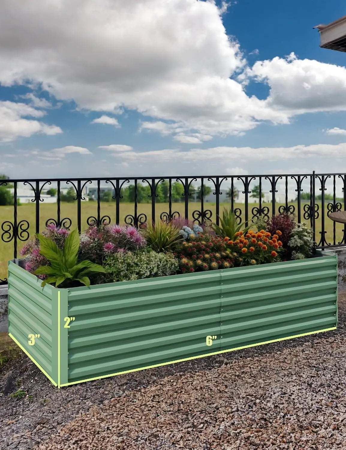 Galvanized Raised Garden Bed Kit 6x3x2 Ft And 8x4x2 Ft For Vegetables