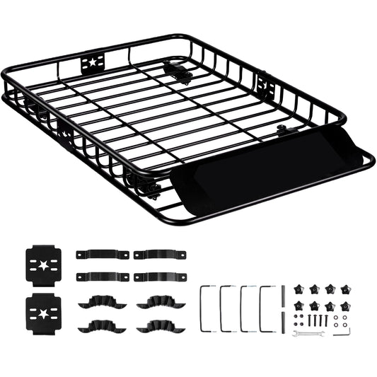 SucceBuy Rooftop Cargo Basket 46x36x4.5 Carrier 200Lbs