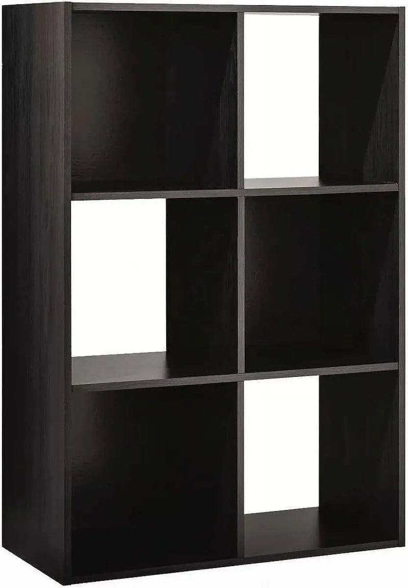 11 Inch 6 Cube Organizer Shelf Bookcase White Wood Storage
