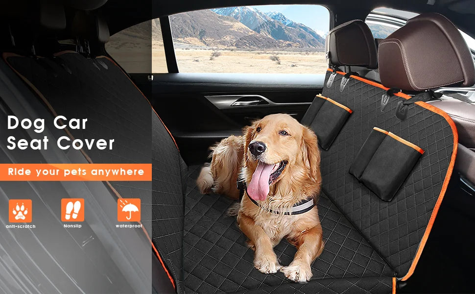 Waterproof Dog Car Seat Cover Hammock Nonslip Scratch Proof Back Seat Protector