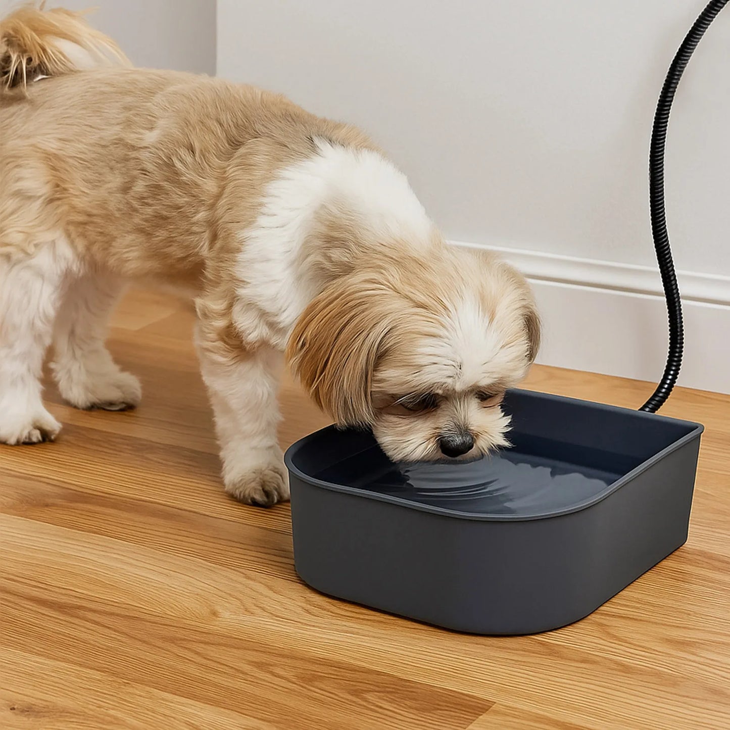 Plastic Heated Pet Bowl Hanging Water Bowl For Dogs Cats Rabbits 1L US