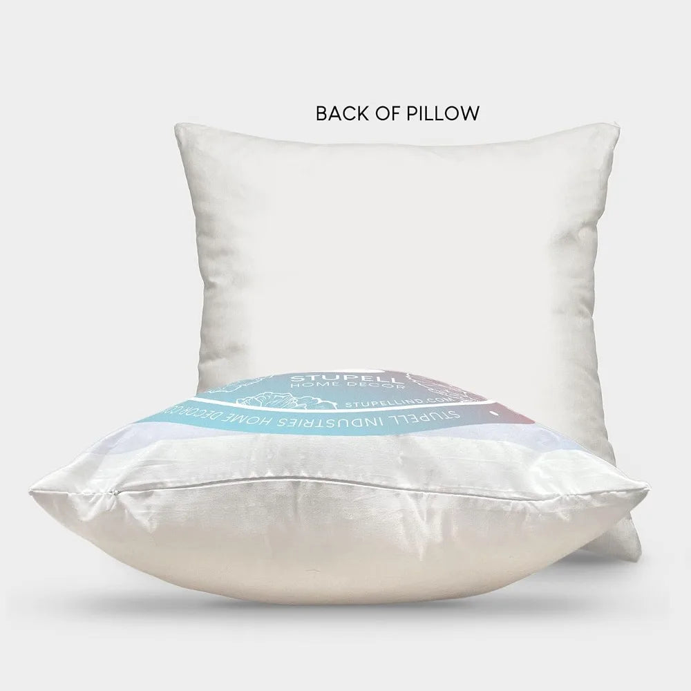 Bold Blue White Modern Botanical Leaf Design Throw Pillow Set of 4 18 x 18