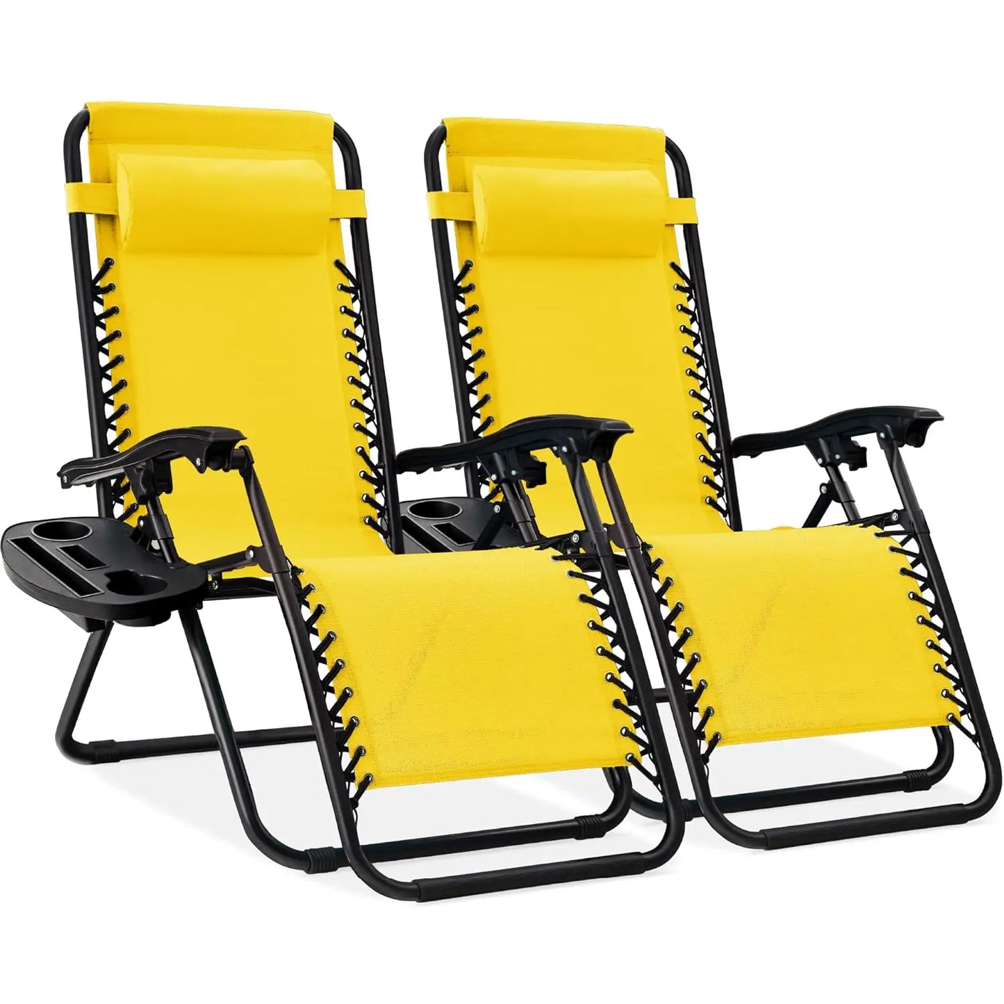 Set Of 2 Adjustable Zero Gravity Lounge Chairs Sage Green
