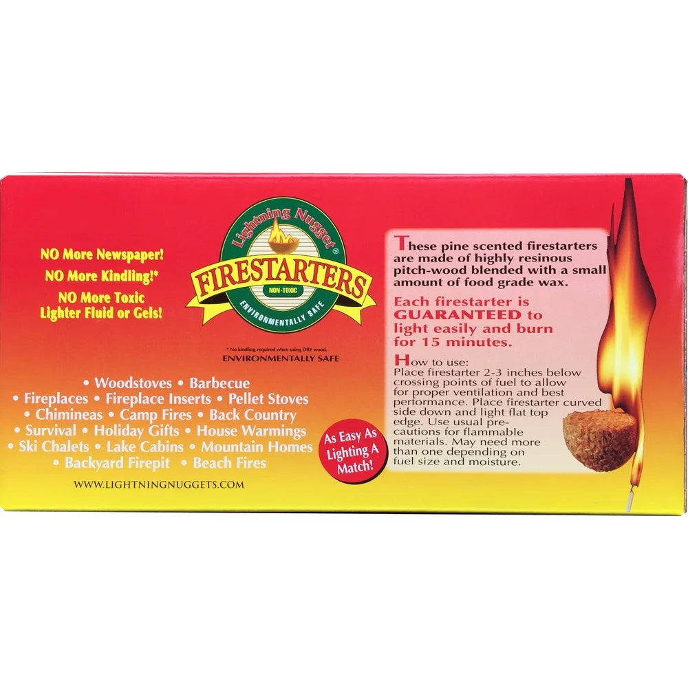 All Natural Pine Scented Fire Starters 50 Count Outdoor Use