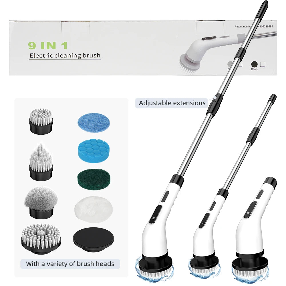 Viladepot 9 In 1 Electric Cleaning Brush Wireless Rotatable