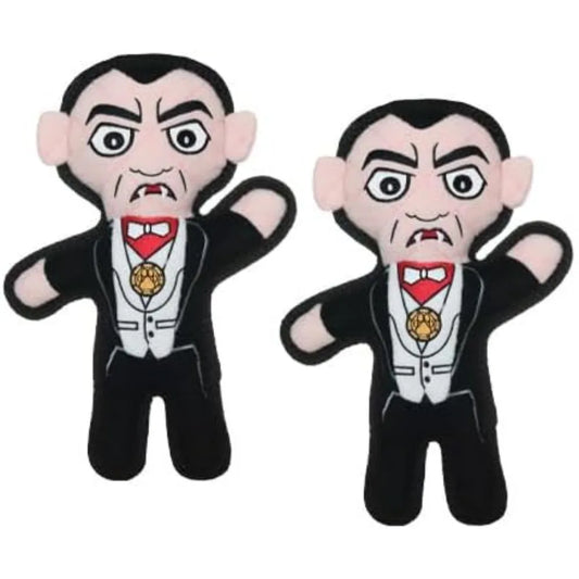 Tuffy World Tuffest Soft Dog Toy Dracula Halloween Squeakers Durable Layers