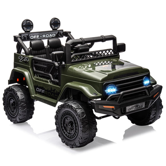 12V Kids Ride On Truck LED Lights Bluetooth Remote Gift