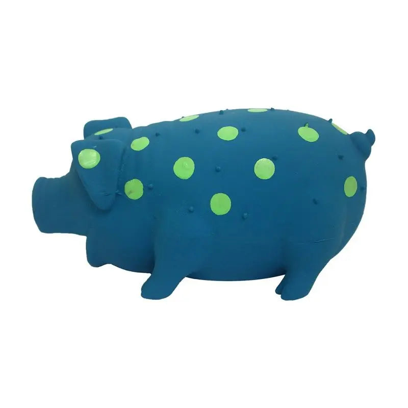 Latex Polka Dot Pig Dog Toy Squeaky Chew And Durable Play