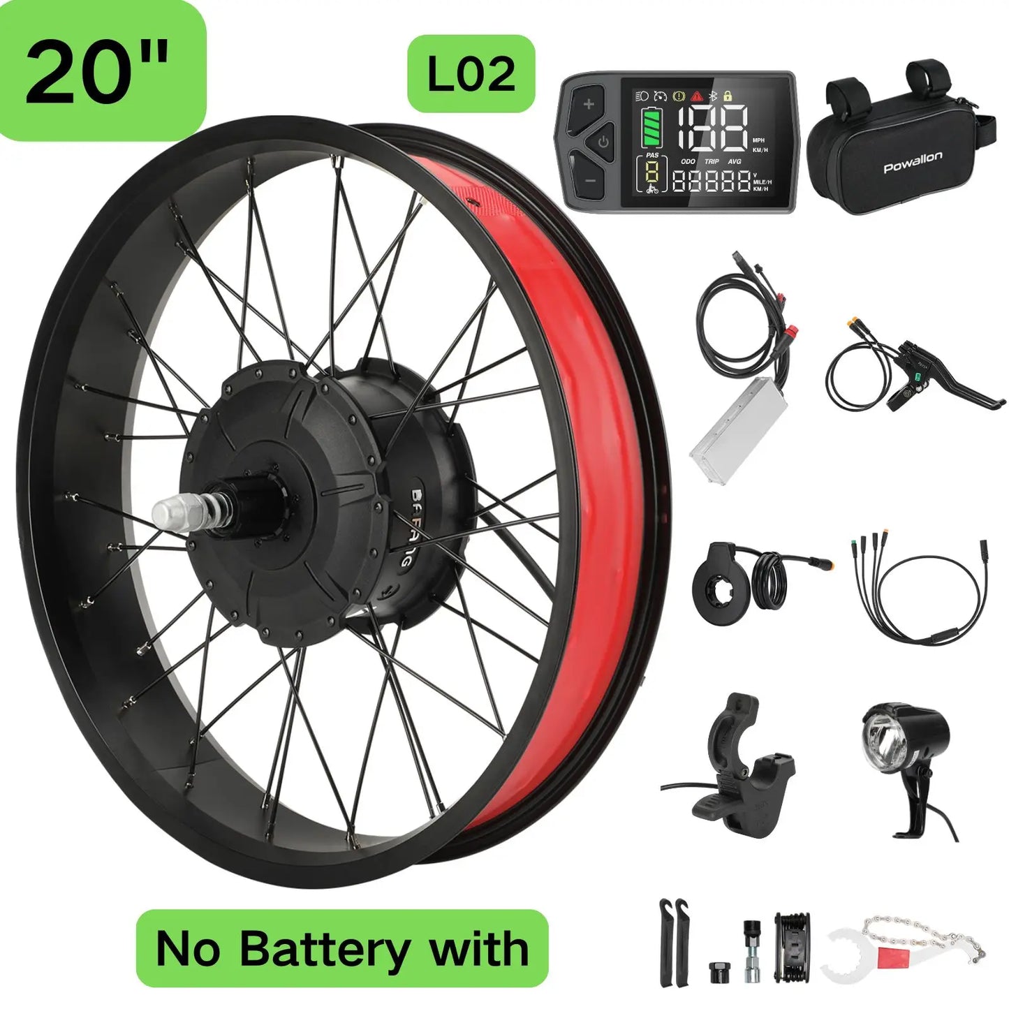 Bafang 750W Ebike Conversion Kit Rear Hub Motor For FatBike