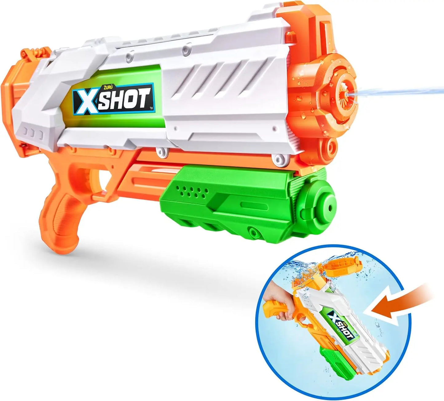 Fast Fill Water Blaster 700ml Pump Action Shoots 34ft Water Gun for All