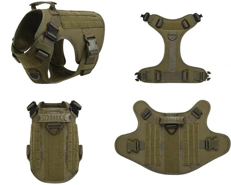 Tactical Military Vest German Shepherd Harness And Leash
