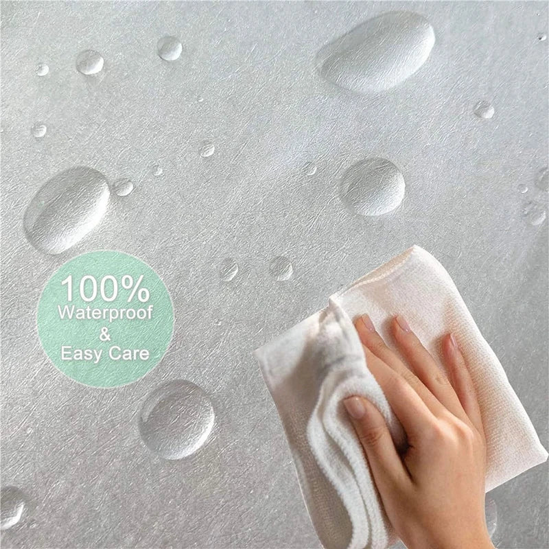 Waterproof PEVA Shower Curtain Set 12 Hooks 71x79 Inches