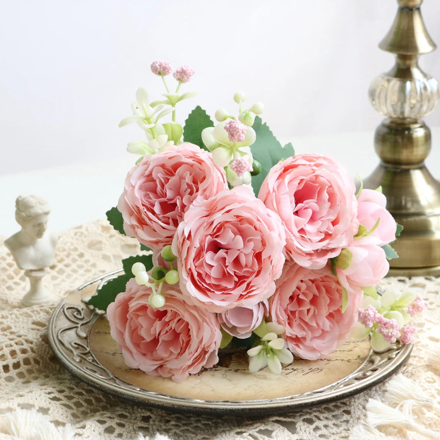 Artificial Rose And Peony Flowers Set One To Three Pcs High Quality Wedding Arch