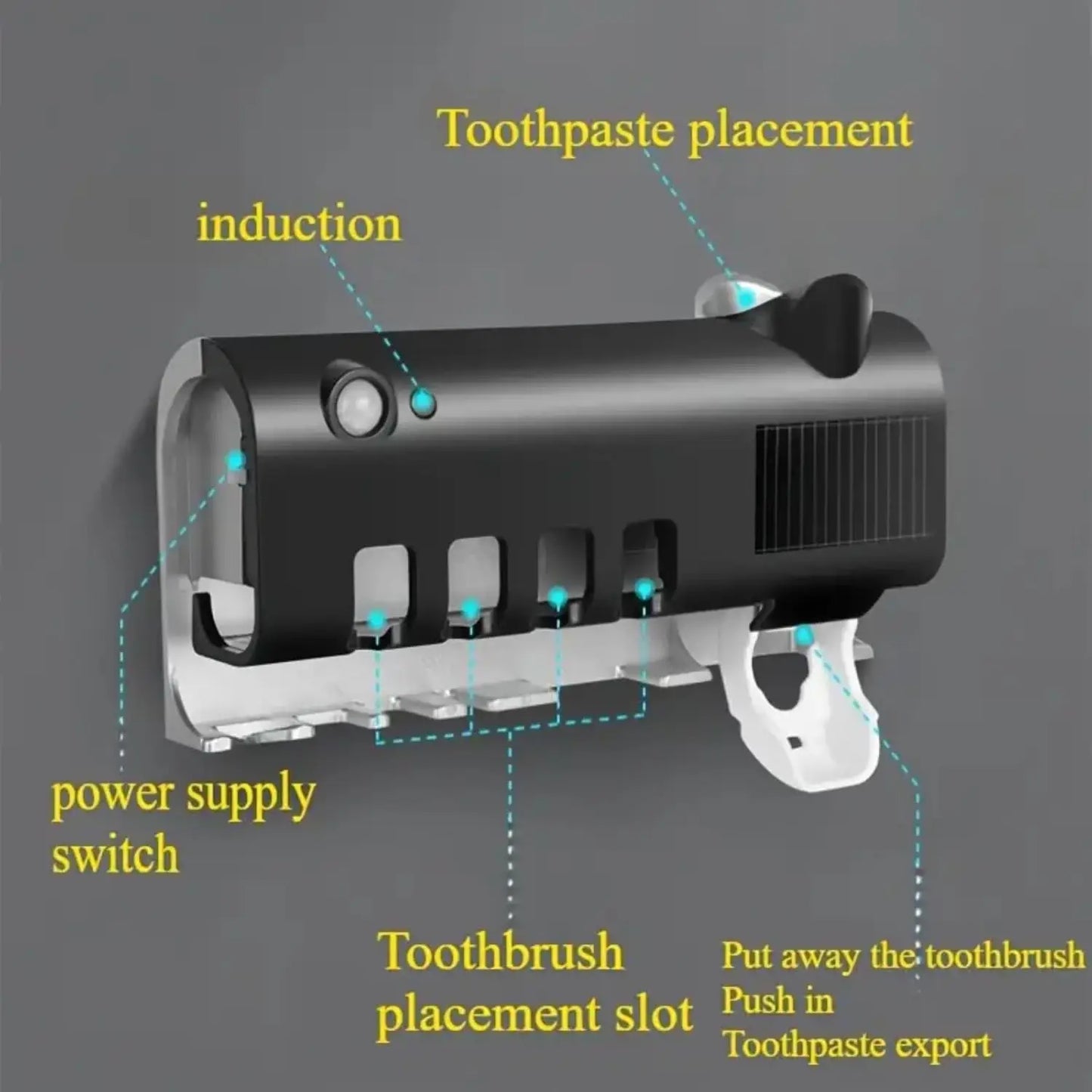 Wall Mounted Toothbrush Dispenser With Four Slots