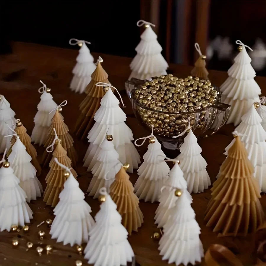 Christmas Tree Candle Silicone Mold DIY Resin Cement Kit