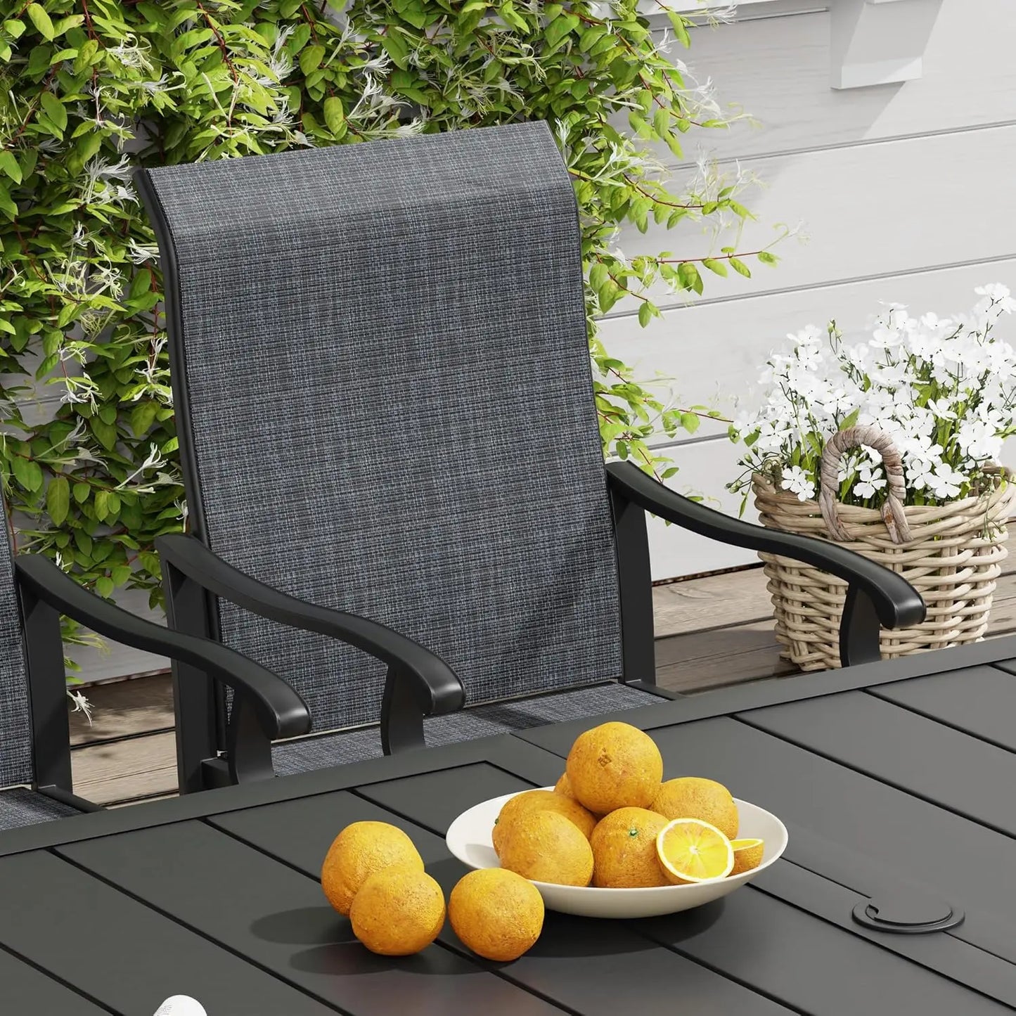 Outdoor Dining Set 3 Pieces Wood Patio Set With 2 Swivel Chairs And Table