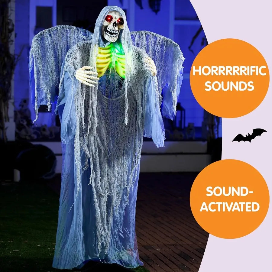 67 Inch Outdoor Grim Reaper Animatronic Sound Activation