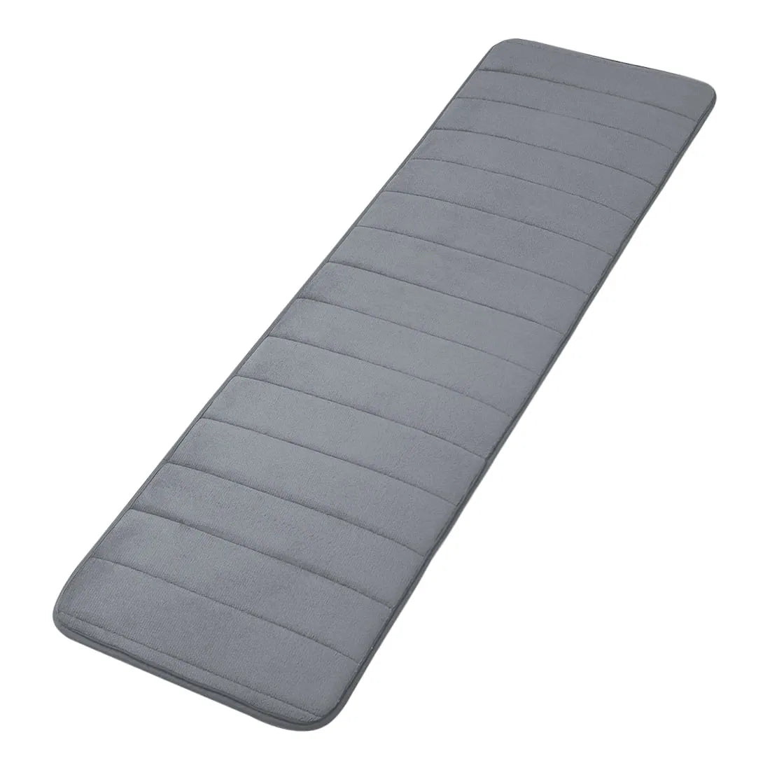 Absorbent Striped Long Memory Foam Bathroom Rug 40x120cm