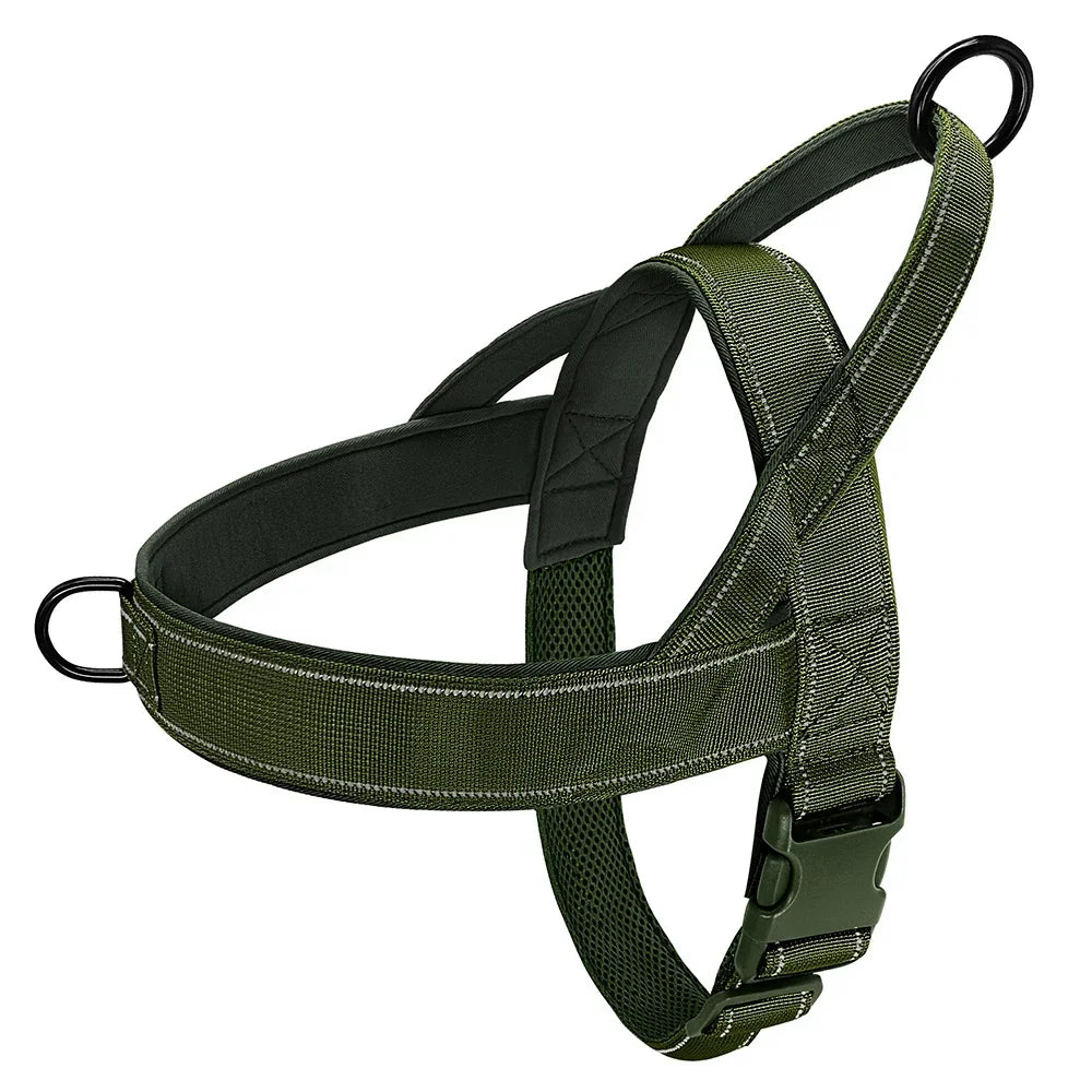 Nylon Durable No Pull Dog Harness With Handle Reflective
