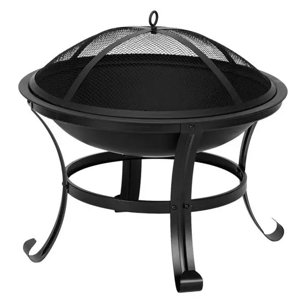 22 Inch Curved Feet Iron Brazier Wood Burning Fire Pit