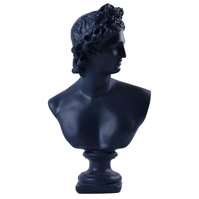 Ancient Greece Resin David Venus Head Statue Decoration for Home Living Room Office Desktop Sculpture