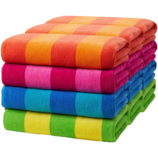 100 Percent Cotton Velour Towels Absorbent 30 By 60 12Pk