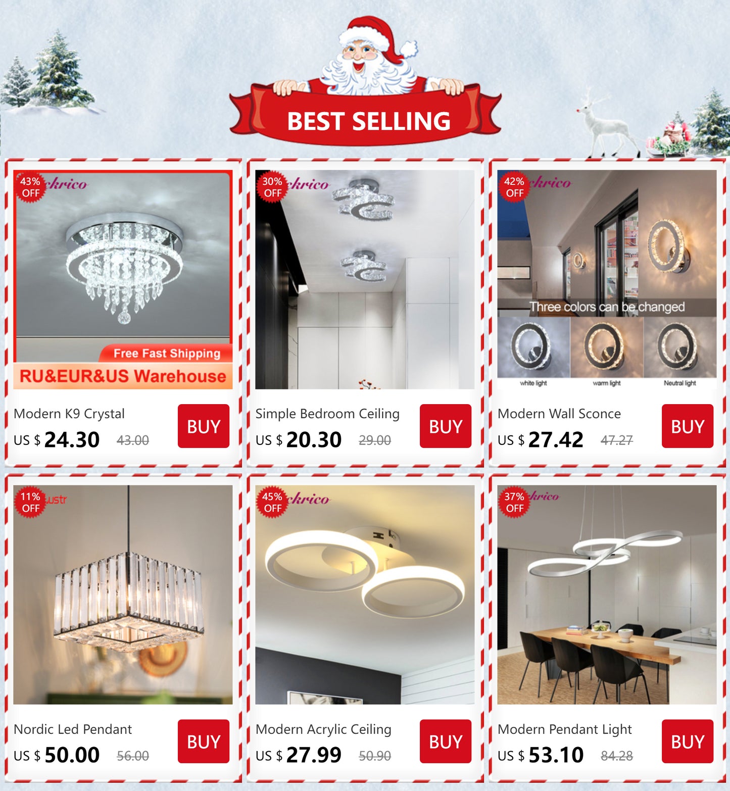 Modern Crystal Luxury Ceiling Lamp LED Chandelier Nordic Home Decor Flush Mount Light Fixture for Dining Living Room Bedroom Hotel