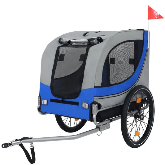 Large Folding Bike Trailer For Dogs 66 Lb Capacity All Terrain Pet Carrier