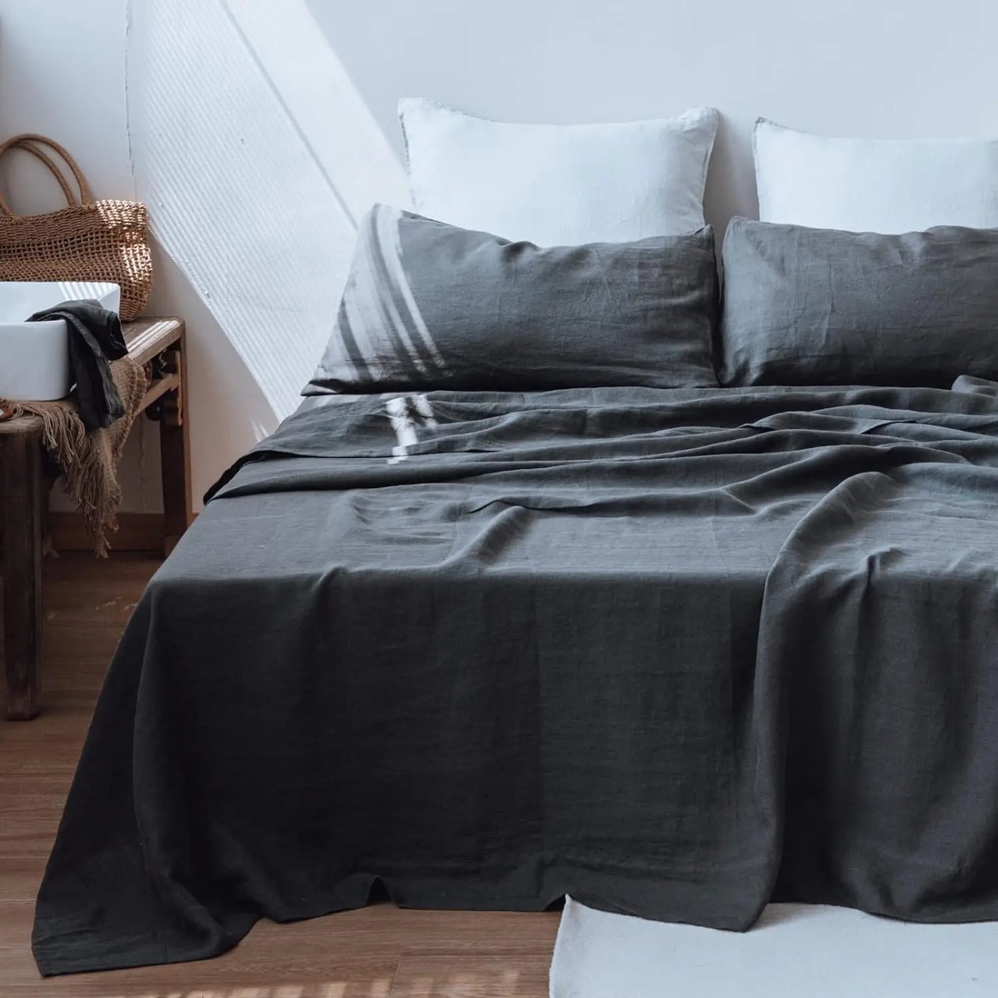 Simple Opulence 3 4 Piece Bed Linen Sheet Set French Flax