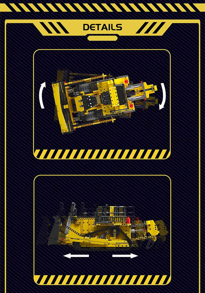 Mould King 15084 D11 Bulldozer RC Building Block Set With App Control
