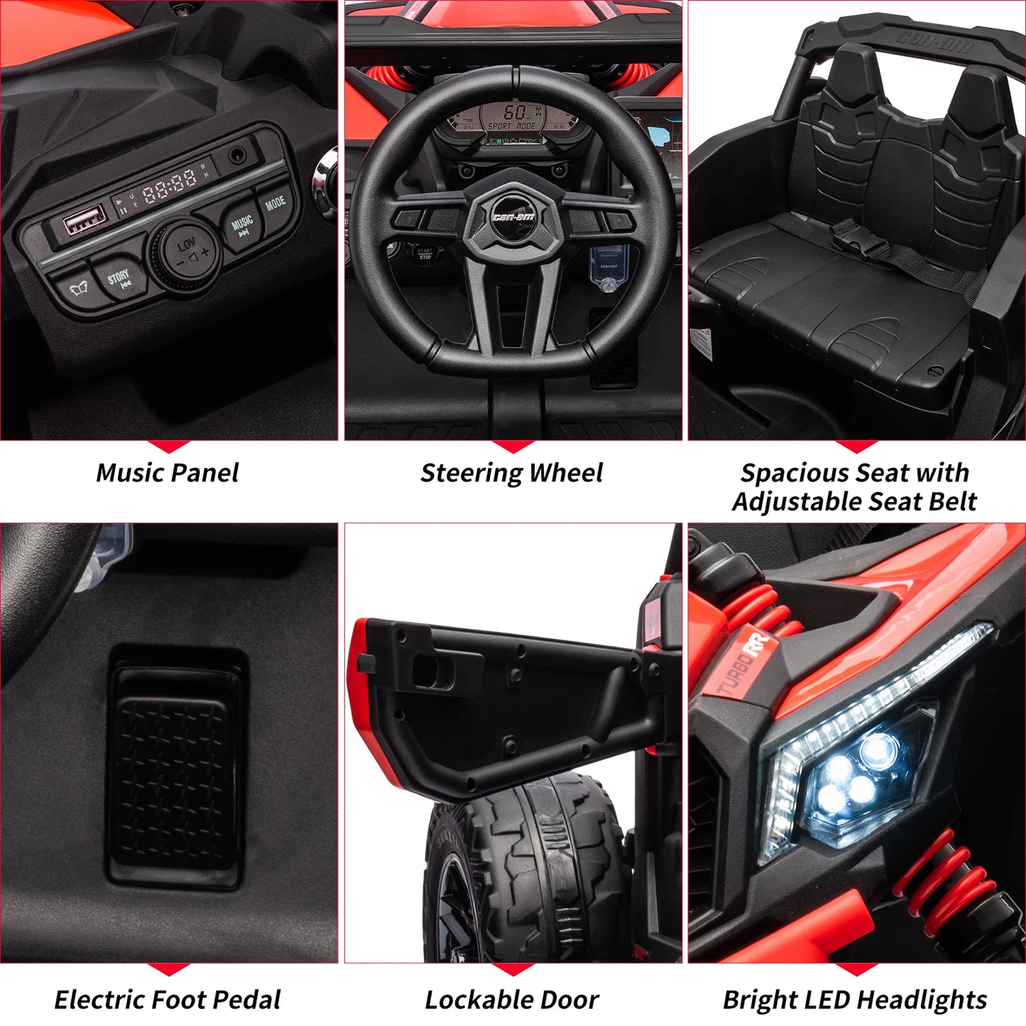 Licensed Can Am Kids Electric UTV Ride On Car With Remote