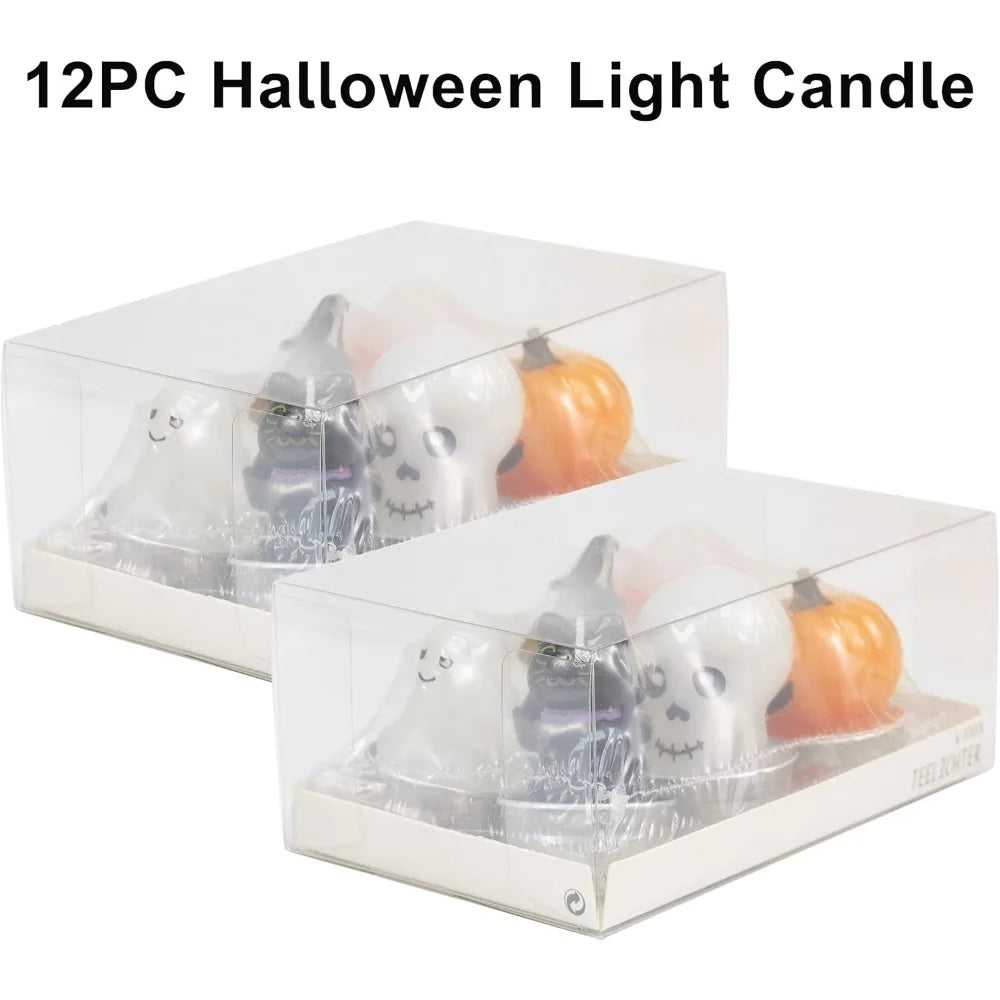 Halloween Tealight Candles Smokeless Unscented 12 Pack