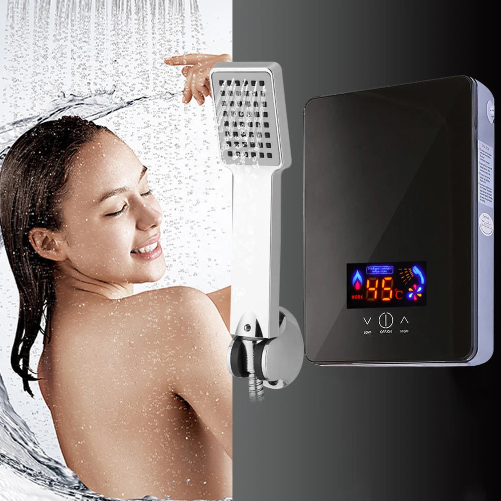 Mini Instant Electric Water Heater Tankless Shower Kit 220V