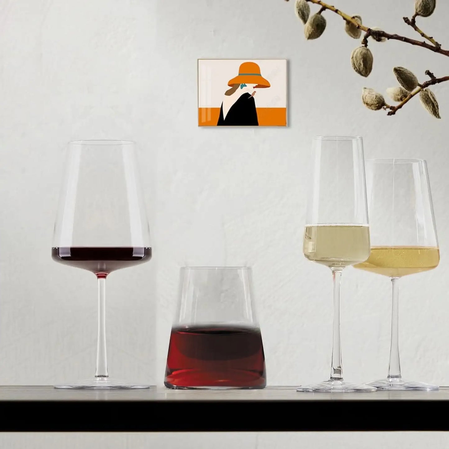 Better Homes Clear Flared Stemless Wine Glass 17 Oz 4 Pack