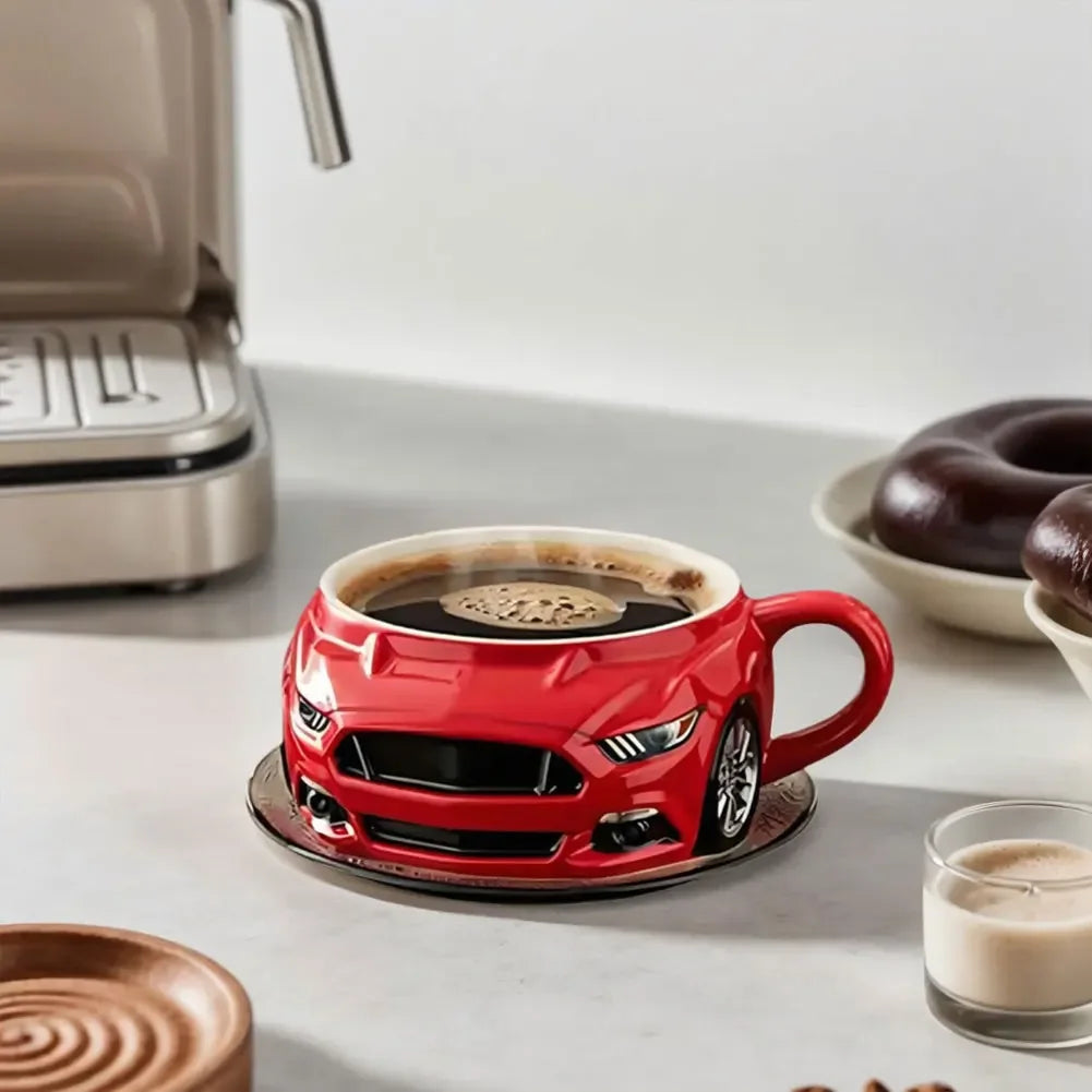 Handcrafted Car Shaped Stainless Steel 300ML Coffee Mug