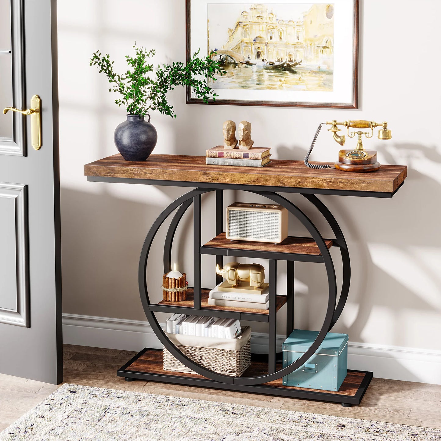Tribesigns 41.3 Inch Console Table Four Tier Entryway