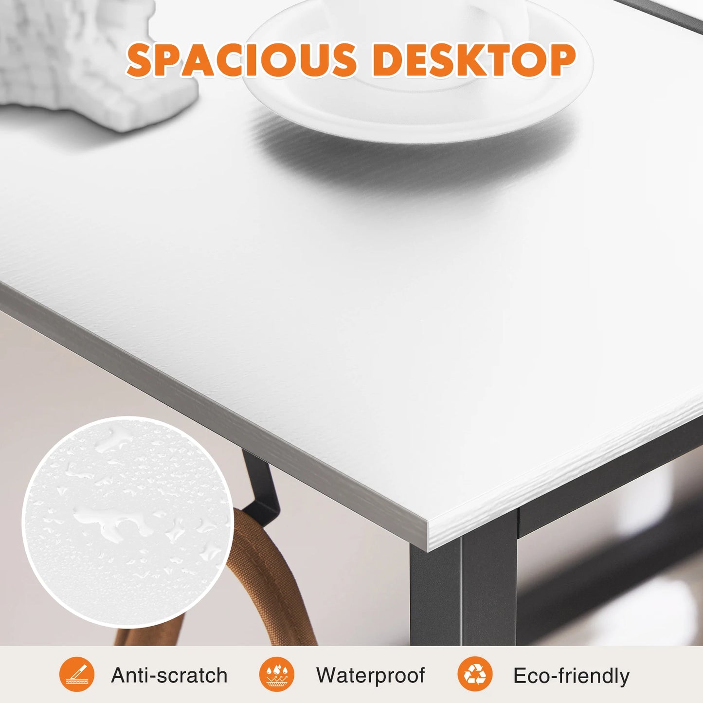 JHK Computer Desk Study Table Modern Compact With Side Bag