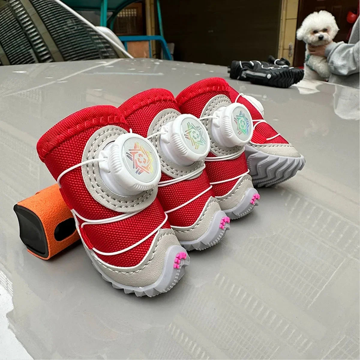 Winter Dog Shoes Warm Fleece Waterproof Snow Boots Chihuahua Yorkie