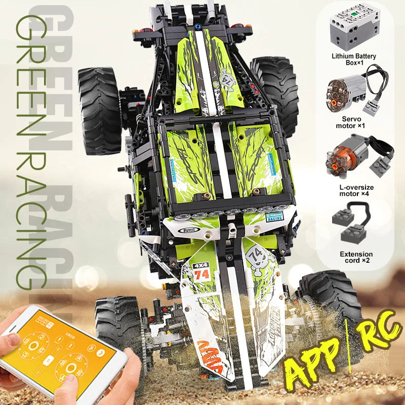 Mould King 18002 4WD RC Buggy Building Block Set Compatible With Lego