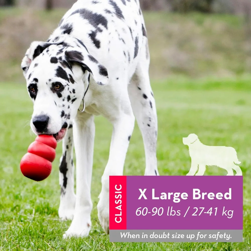 KONG Classic Toy and Enhanced Ziggies Treats Combo Pack for Dogs