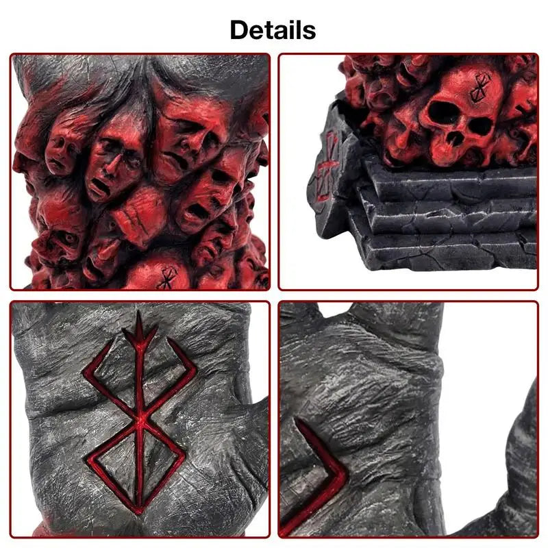 Berserk Figure Hand of God Statue Anime Handcraft Resin Ornament Halloween Skeleton Figurine Craft Desk Decoration Scary Props