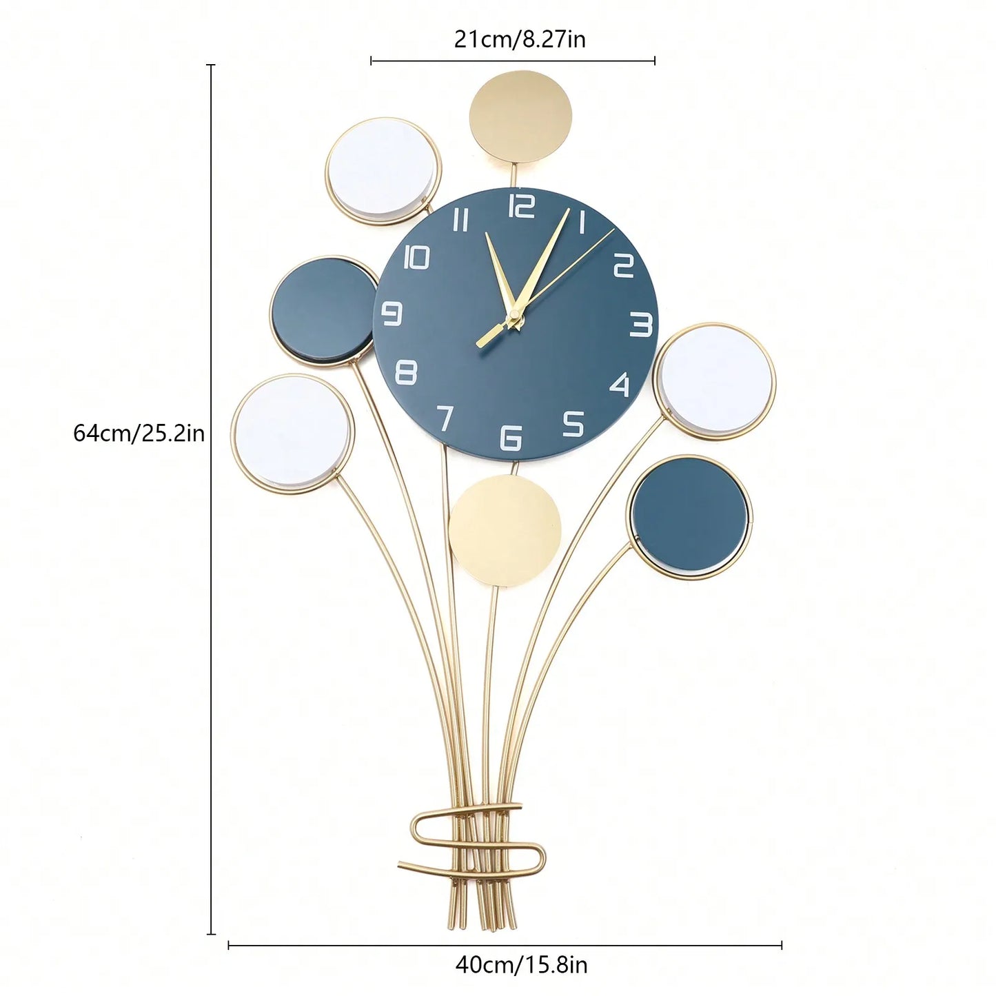 Large Wall Clock Battery Operated Silent Hot Air Balloon
