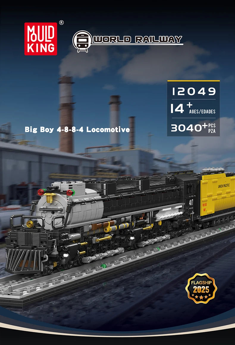 Mould King 12049 The Big Boy 4 8 8 4 Locomotive Building Block Set