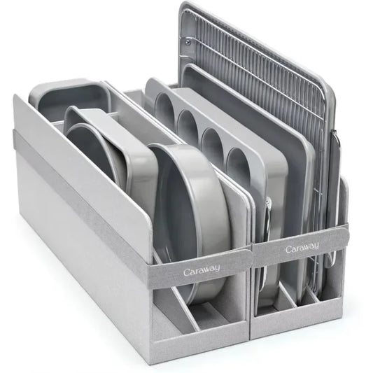 Caraway Nonstick Ceramic Bakeware Baking Sheets Assorted Baking Pans Cooling Rack Storage